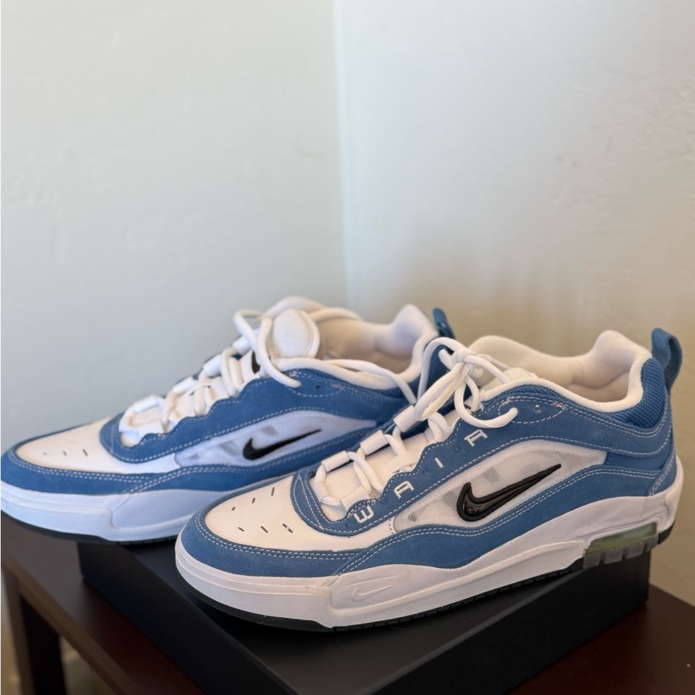 Nike Air White and Blue Sneakers